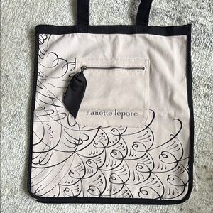 Nanette Lepore canvas tote bag